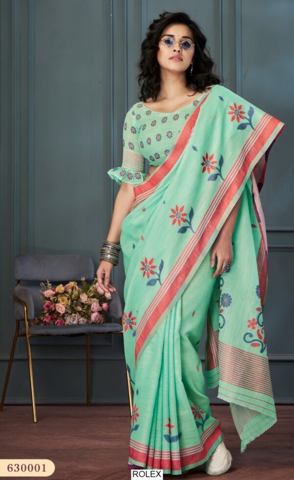 Handloom Linen Sarees Presenting By Ethnicrang With Beautiful Weaving