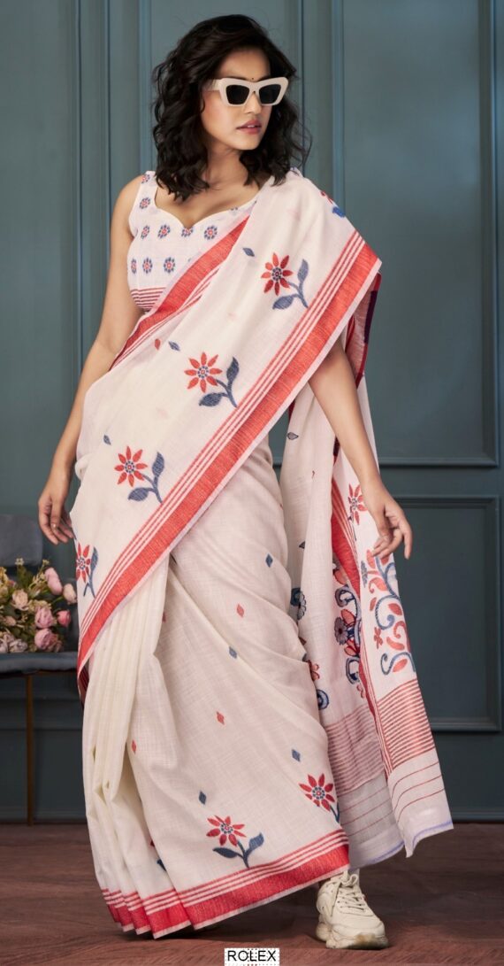 Handloom Linen Sarees Presenting By Ethnicrang With Beautiful Weaving