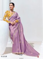 Organza Silk Demanding Wedding Wear Un-Stitched Saree With Blouse
