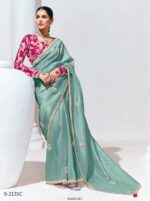 Organza Silk Demanding Wedding Wear Un-Stitched Saree With Blouse