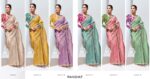 Organza Silk Demanding Wedding Wear Un-Stitched Saree With Blouse