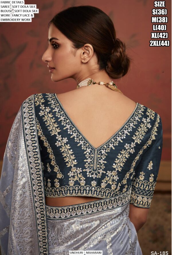 Drape Yourself In Elegance With This Soft And Silky Dola Silk Un-Stitched Saree With Blouse