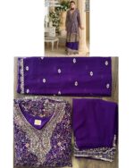 Buy Ethnicrang's Ready To Wear Women's Indian/Pakistani Style Heavy Embroidered Plazo Suits