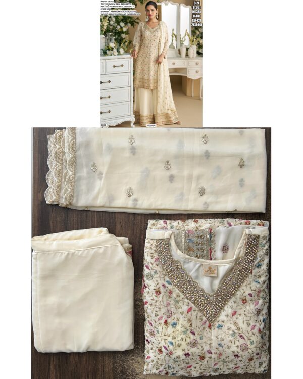 Buy Ethnicrang's Ready To Wear Women's Indian/Pakistani Style Heavy Embroidered Plazo Suits