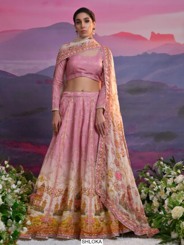 Viscose Russain Zardosi Worked Semi-Stitched Bridal Lehenga Choli Collection