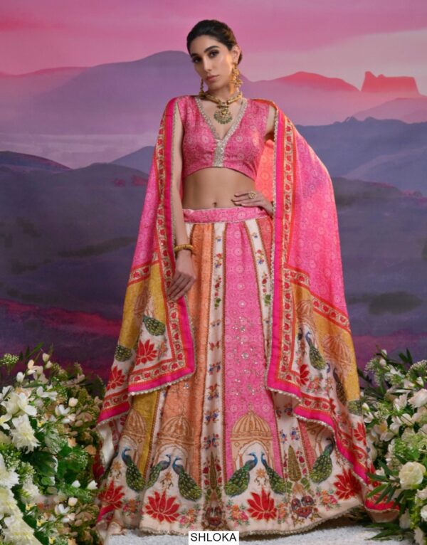 Viscose Russain Zardosi Worked Semi-Stitched Bridal Lehenga Choli Collection