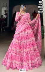 Buy Our Light Pink Printed Georgette Lehenga Choli For Special Occasions