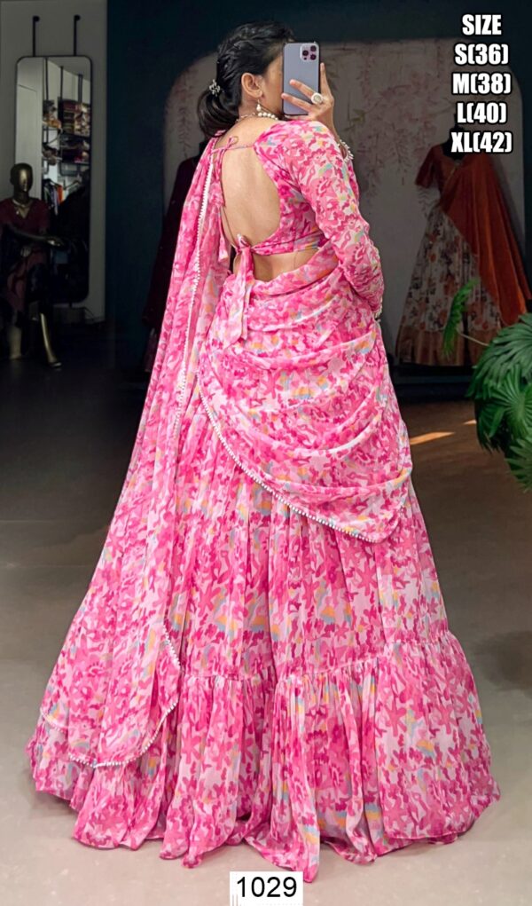 Buy Our Light Pink Printed Georgette Lehenga Choli For Special Occasions