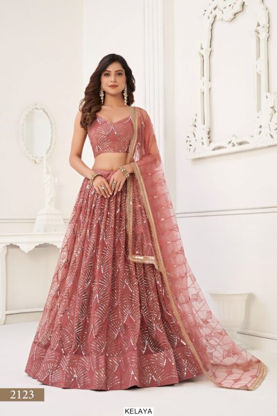 Bridesmaid Beautiful Designer Butterfly Net Semi-Stitched Lehenga Choli