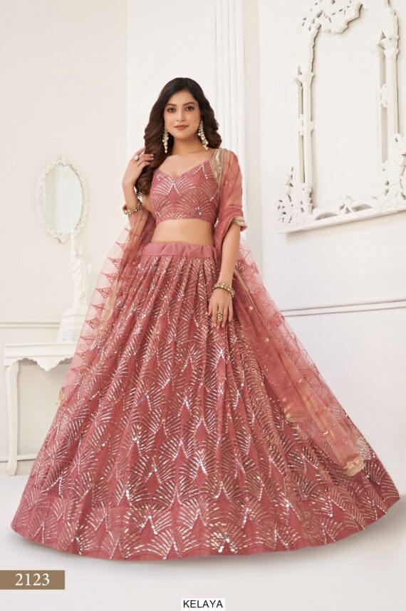 Bridesmaid Beautiful Designer Butterfly Net Semi-Stitched Lehenga Choli