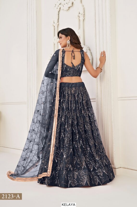 Bridesmaid Beautiful Designer Butterfly Net Semi-Stitched Lehenga Choli