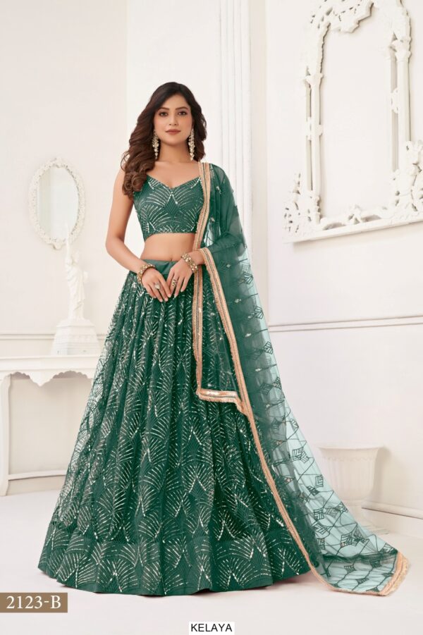 Bridesmaid Beautiful Designer Butterfly Net Semi-Stitched Lehenga Choli