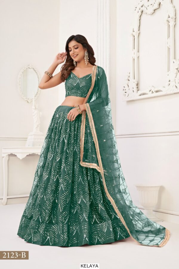 Bridesmaid Beautiful Designer Butterfly Net Semi-Stitched Lehenga Choli