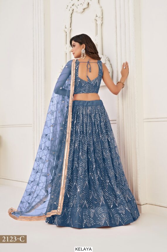 Bridesmaid Beautiful Designer Butterfly Net Semi-Stitched Lehenga Choli