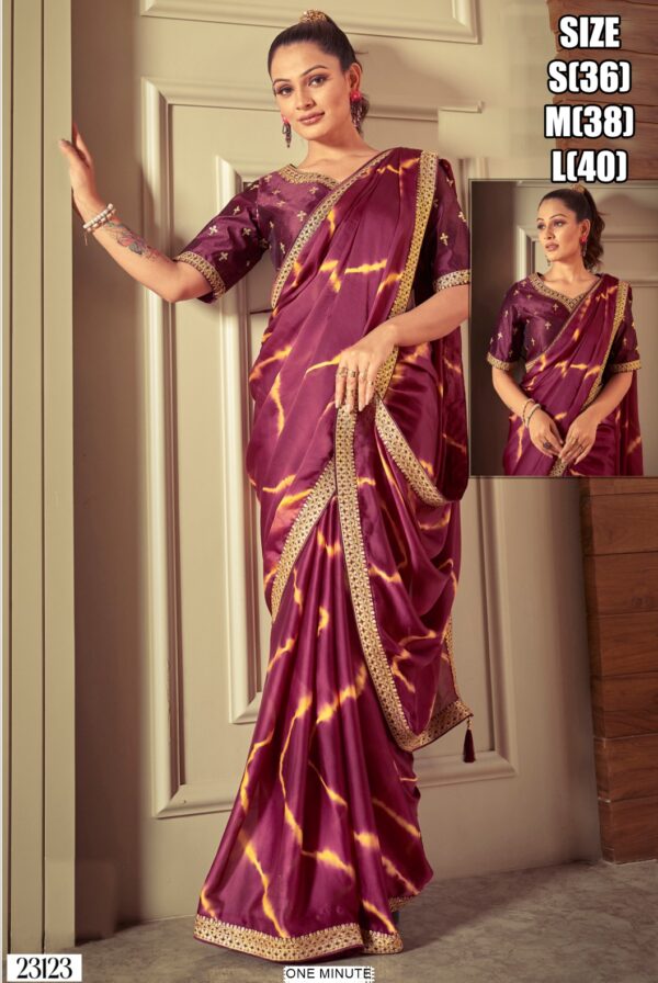 Premium Ready To Wear Saree With Blouse – Perfect For Trendy Looks And Special Occasions