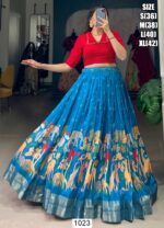 Elegant Kalamkari Printed Lehenga Choli Set A Fusion Of Art And Fashion