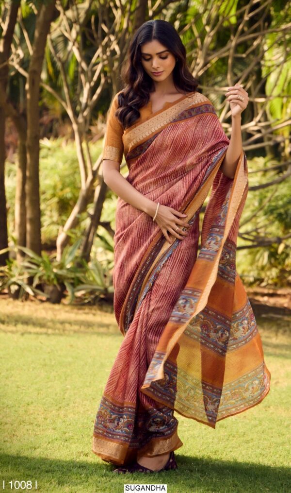 New Concept In Soft Cotton Sarees With Jari Checks And Unique Trendy Design