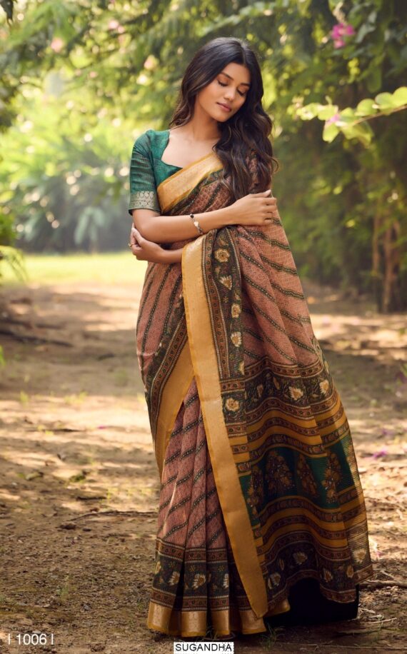New Concept In Soft Cotton Sarees With Jari Checks And Unique Trendy Design