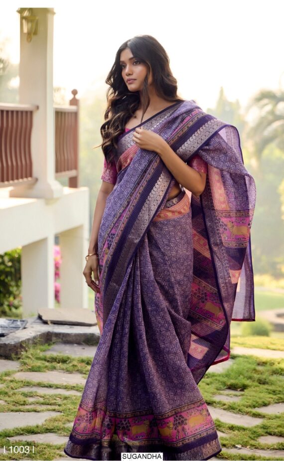 New Concept In Soft Cotton Sarees With Jari Checks And Unique Trendy Design