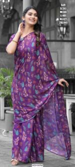 Exclusive Ready To Wear Imported Georgette Gown Style Sarees