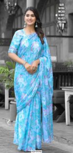 Exclusive Ready To Wear Imported Georgette Gown Style Sarees