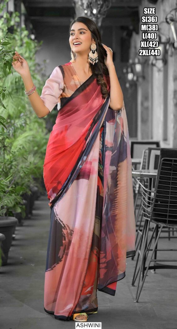 Exclusive Ready To Wear Imported Georgette Gown Style Sarees