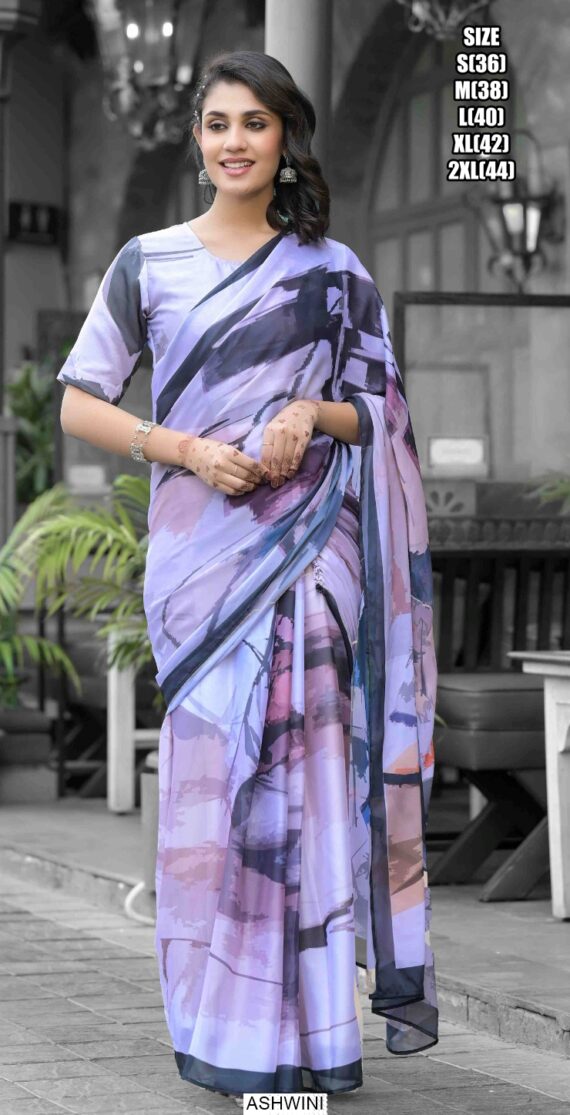 Exclusive Ready To Wear Imported Georgette Gown Style Sarees