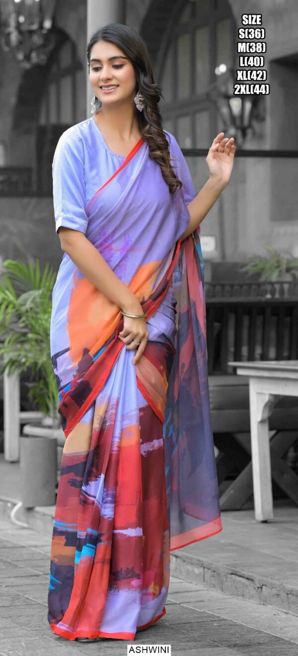 Exclusive Ready To Wear Imported Georgette Gown Style Sarees