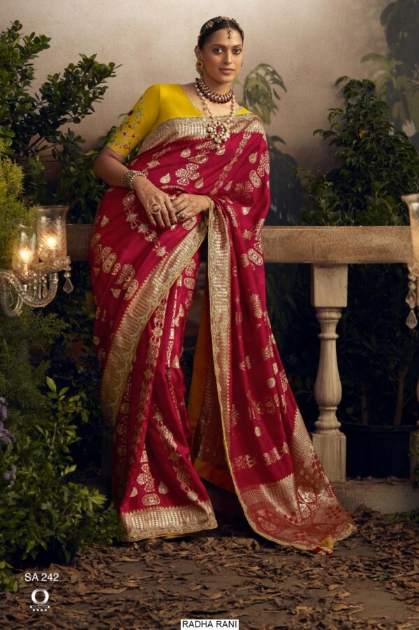 Ethnicrang - Offering Festive Wear Embroidered Pure Dola Silk Saree With Blouse