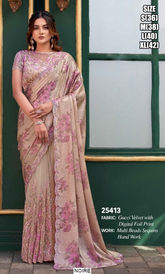 Ethnicrang's New Super Trending Hand Work Ready To Wear Sarees