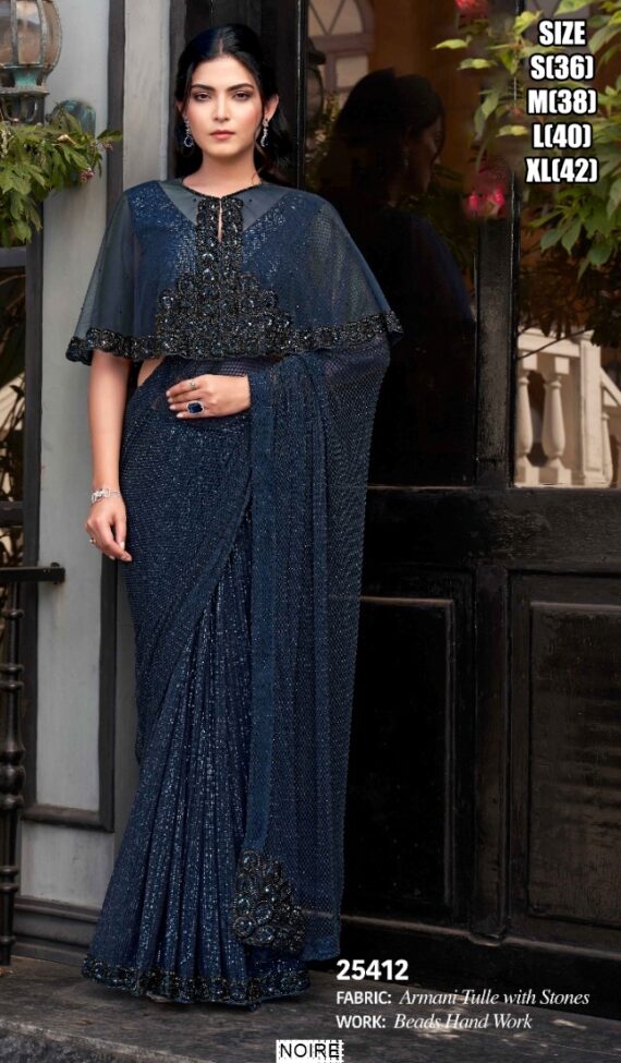 Ethnicrang's New Super Trending Hand Work Ready To Wear Sarees