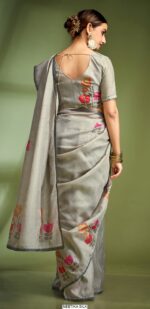 Presenting An Exclusive Hand Touched Worked Pure Tusser Sarees