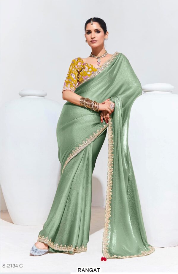 This Is Our Latest Partywear Sarees In Different Colour On Organza And Glass Tissue