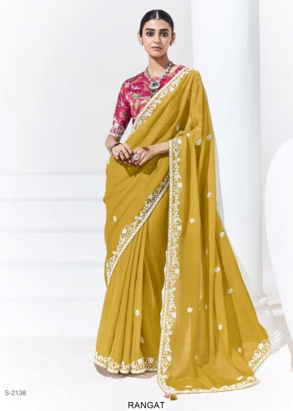 This Is Our Latest Partywear Sarees In Different Colour On Organza And Glass Tissue