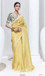 This Is Our Latest Partywear Sarees In Different Colour On Organza And Glass Tissue