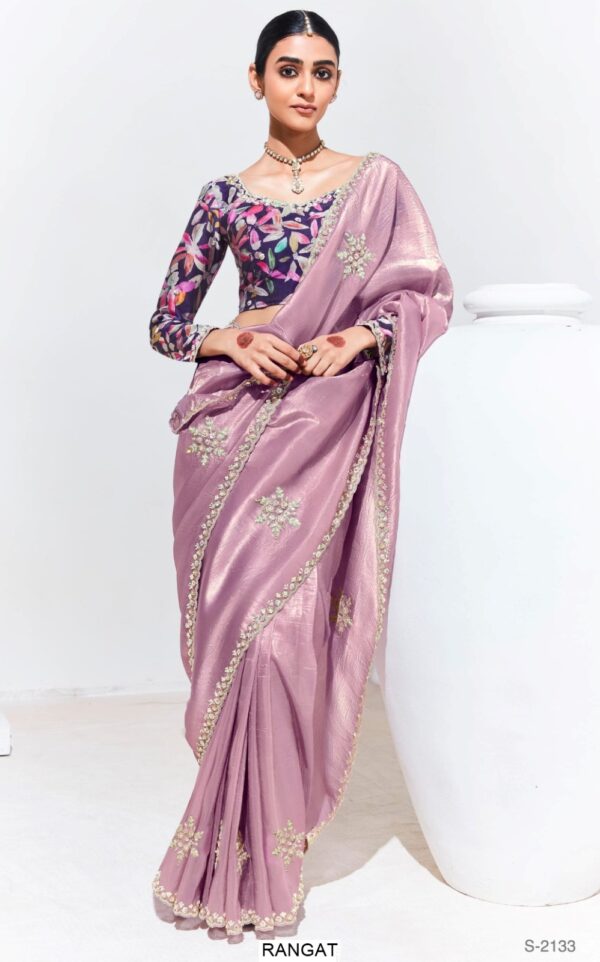 This Is Our Latest Partywear Sarees In Different Colour On Organza And Glass Tissue