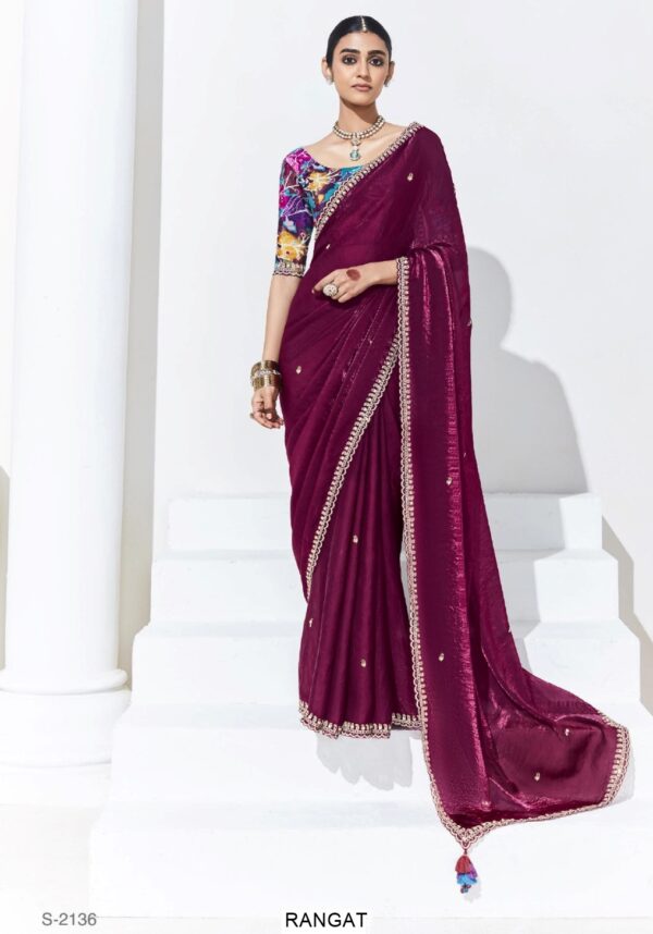 This Is Our Latest Partywear Sarees In Different Colour On Organza And Glass Tissue