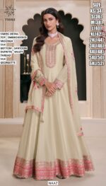 Moonga Silk With Fancy Embroidery Work Wedding Wear Gown Collection