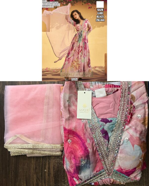 Presenting Our Trendy Gown And Dupatta In Beautiful Prints And Embroidered