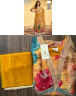 Presenting Our Trendy Gown And Dupatta In Beautiful Prints And Embroidered