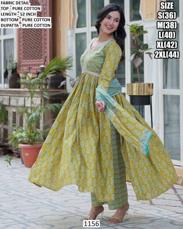 Get Noticed In This Beautiful Designer Salwar Suits In A Pure Cotton Fabric