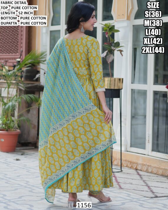 Get Noticed In This Beautiful Designer Salwar Suits In A Pure Cotton Fabric