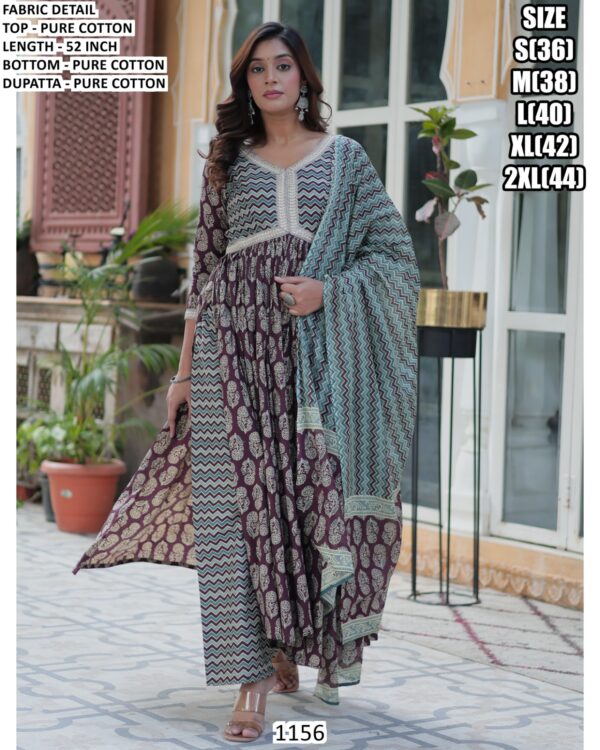 Get Noticed In This Beautiful Designer Salwar Suits In A Pure Cotton Fabric