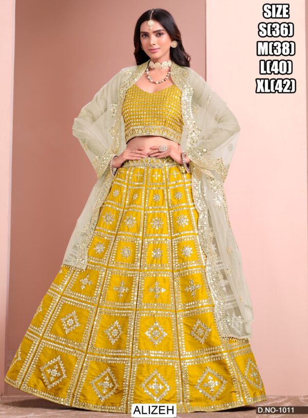 Ethnicrang Presents Exclusive Design Art Silk Un-Stitched Lehenga Choli