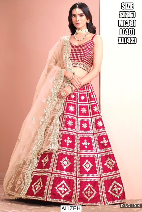 Ethnicrang Presents Exclusive Design Art Silk Un-Stitched Lehenga Choli