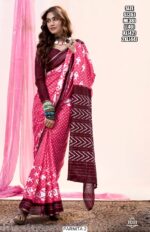 Introducing This Ikkat Printed Saree Collection By Ethnicrang, This Set Includes Six Beautifully Crafted Sarees