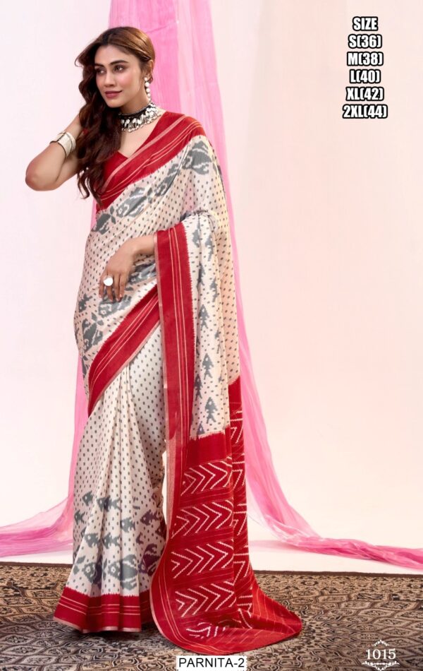 Introducing This Ikkat Printed Saree Collection By Ethnicrang, This Set Includes Six Beautifully Crafted Sarees