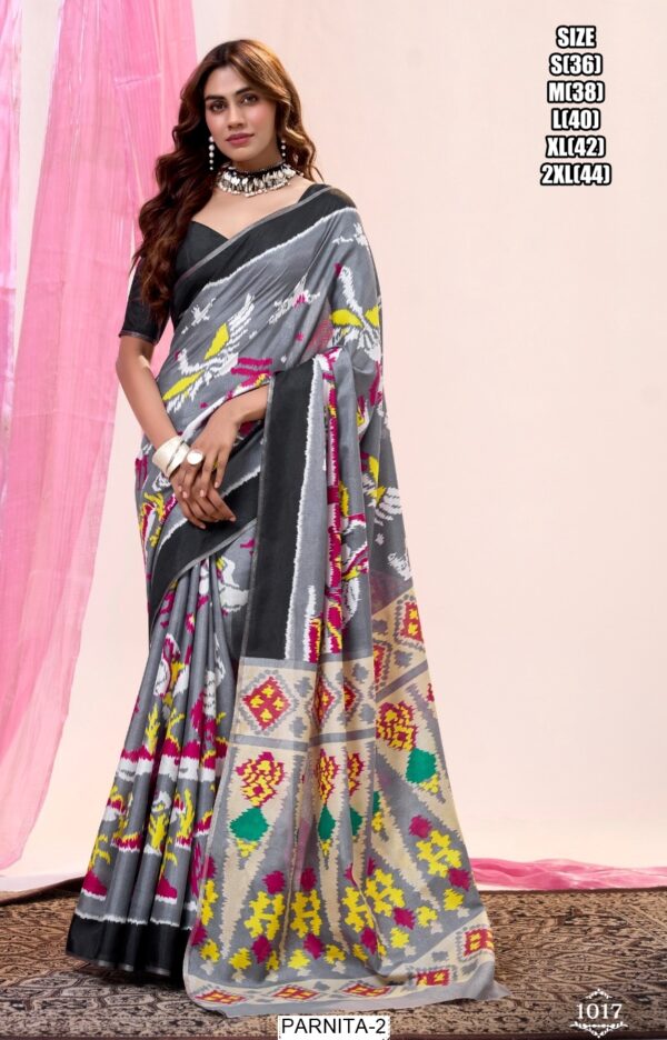 Introducing This Ikkat Printed Saree Collection By Ethnicrang, This Set Includes Six Beautifully Crafted Sarees