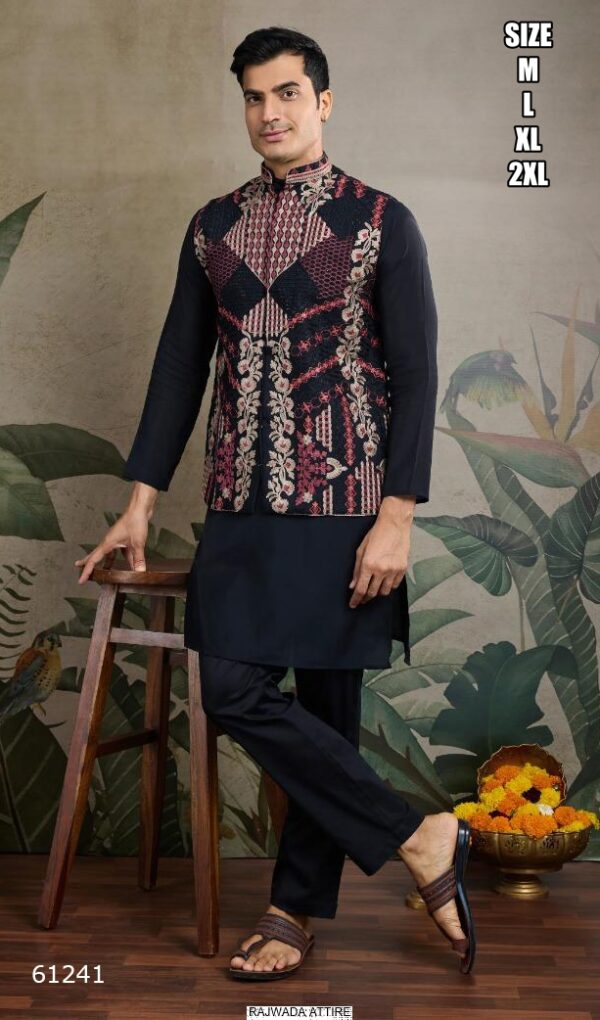 Exclusive Festival Men's Wear Viscose Silk Kurta And Koti Collection