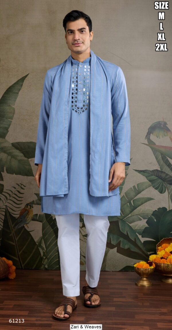 Presenting Beautiful Mirror Worked Only Kurta Dupatta Sets For Men